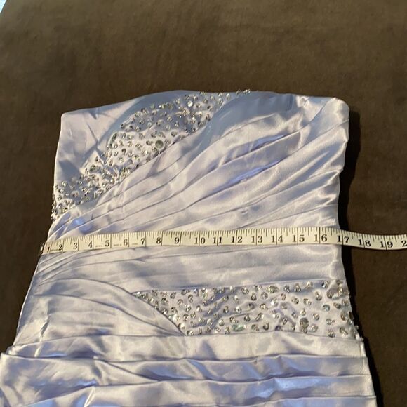 Women’s Strapless Lilac/Silver Formal Prom Party Dress Corset Back Size 16 *READ - Picture 6 of 11